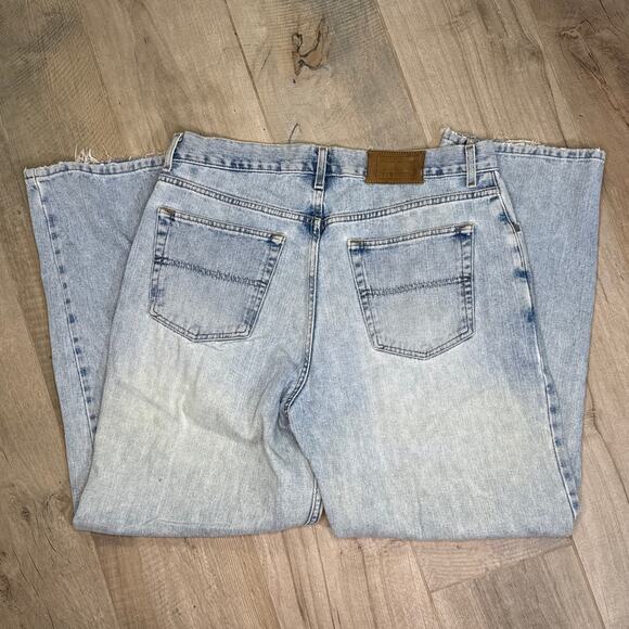 Vintage Y2K Distressed Tommy Hilfiger Flag Jeans Mens Size 36x30 - Picture 1 of 7